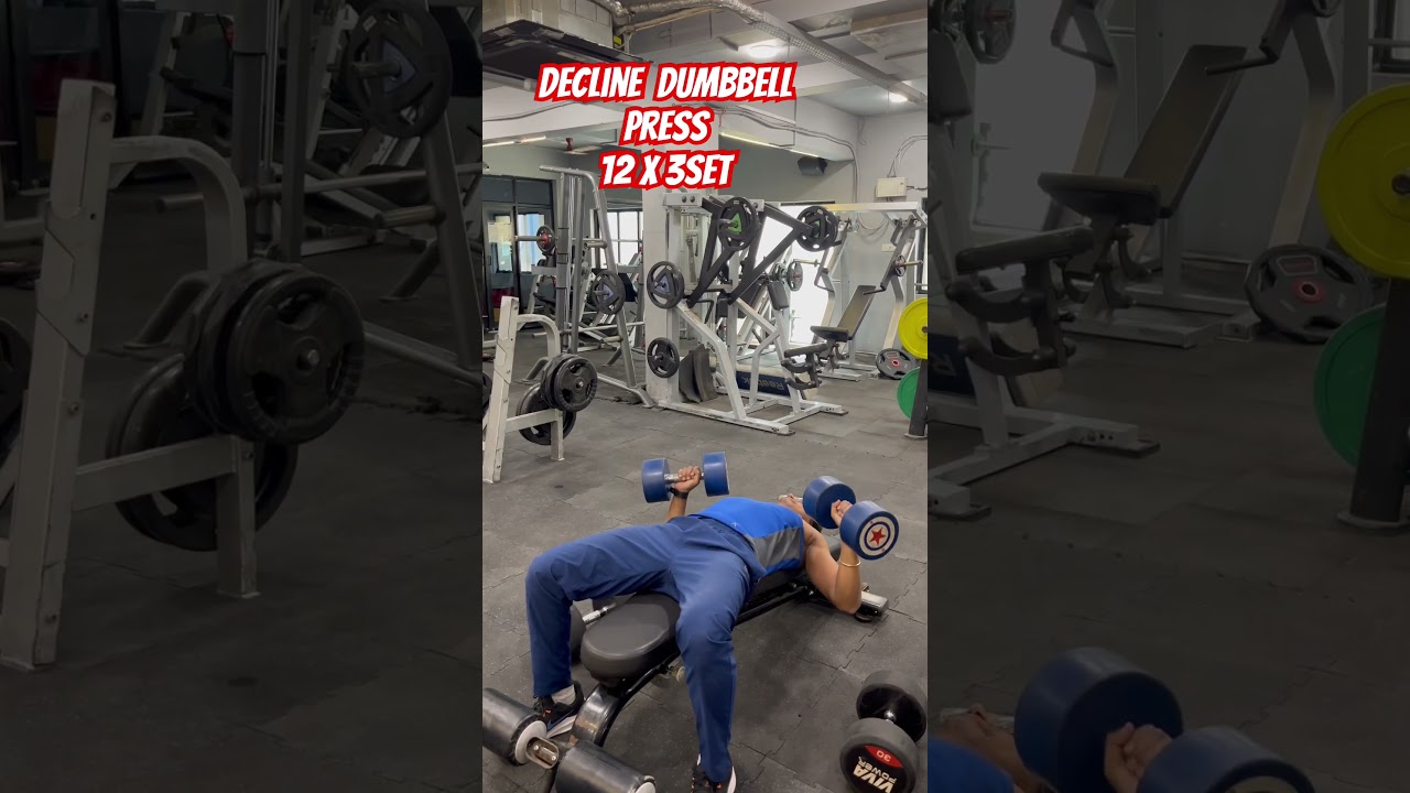Decline dumbbell chest press 