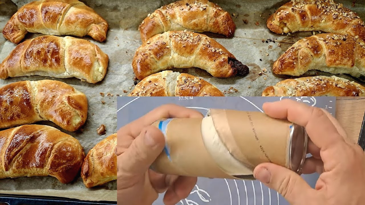 H&aacute;&aacute;&aacute;t &eacute;n m&eacute;g ilyen csomagol&aacute;st nem l&aacute;ttam 🤪 6 croissant egy pap&iacute;r hengerben de a k&eacute;szterm&eacute;k isteni🤩