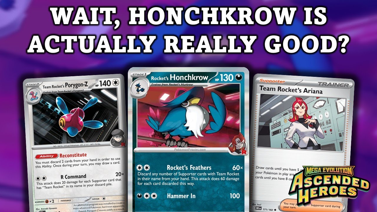 Ascended Heroes Is Here and Team Rocket's Honchkrow Is Amazing!