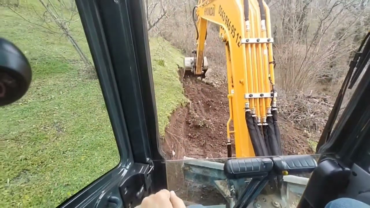 fındık tarlasında yol yapımı #miniexcavator #yolyapımı