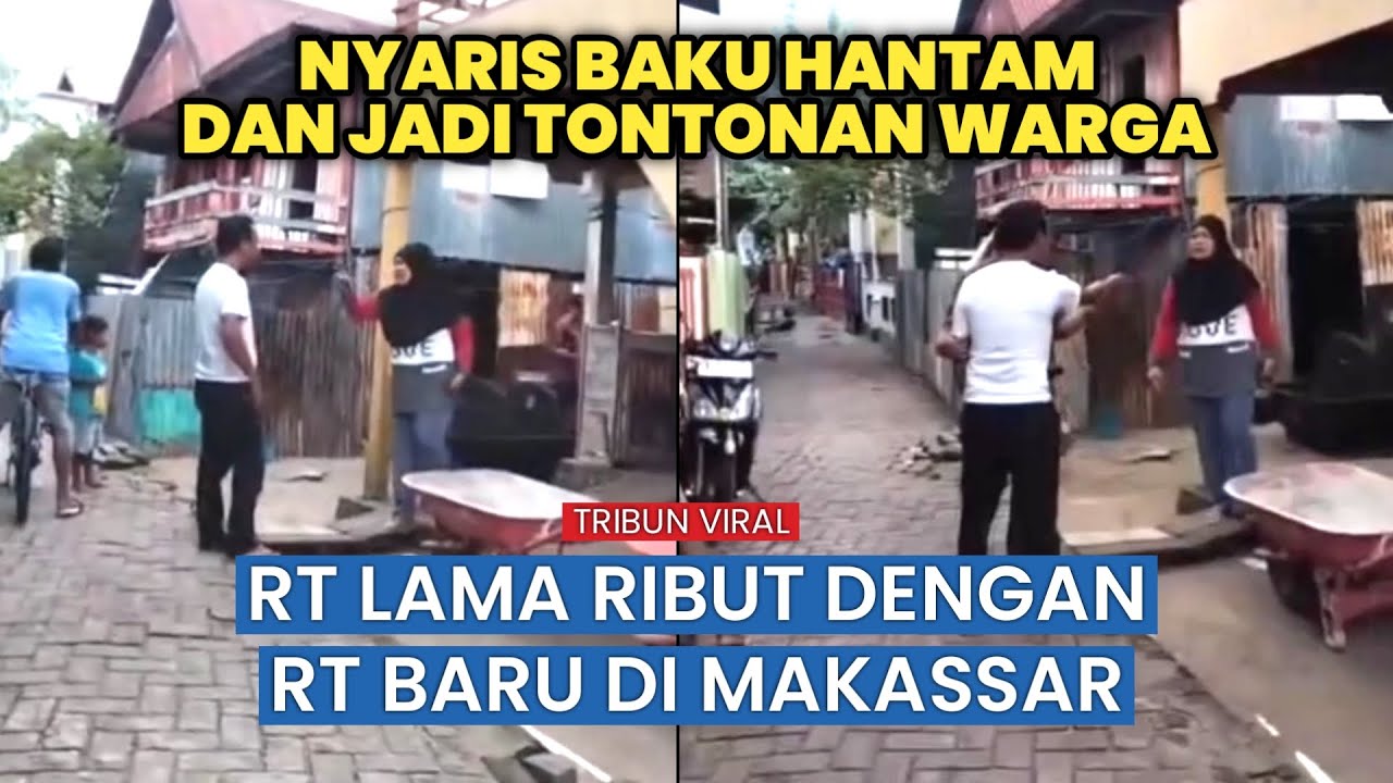 Ketua RT Baru dan RT Lama Adu Mulut di Makassar, Warga Jadi Penonton