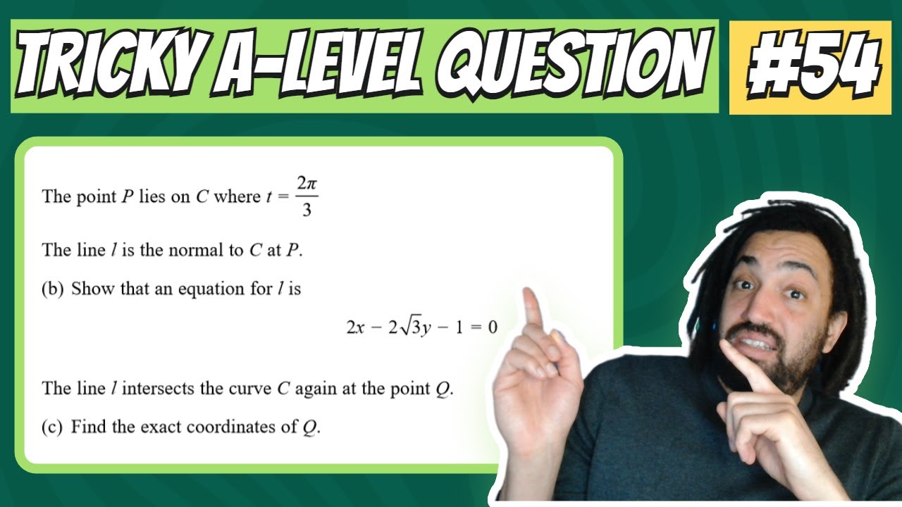 Parametric Equations - Exact Values Required | Tricky A-Level Maths Question #54