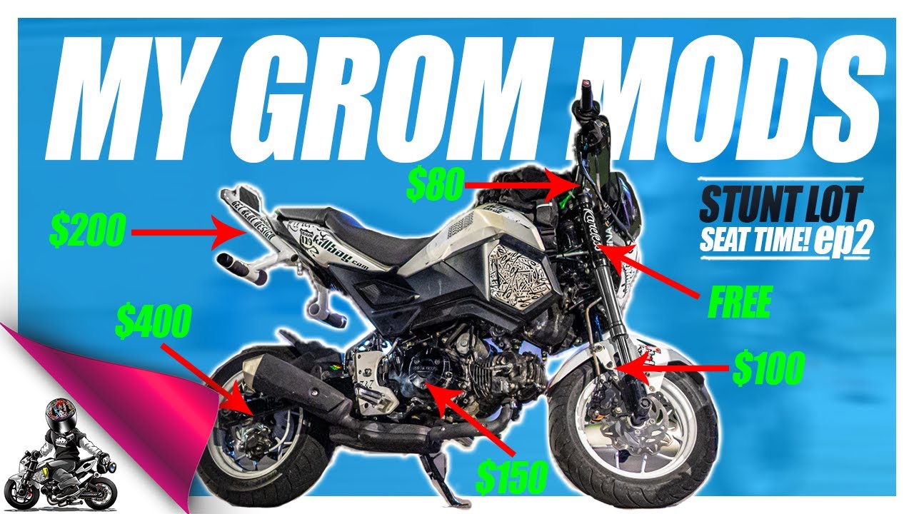 My Honda Grom Mods | Stunt Lot Circle Wheelies