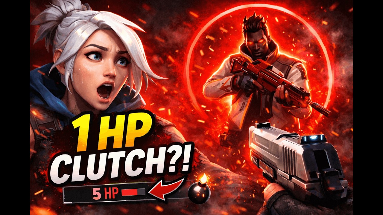Valorant 1 HP Clutch?! 😱🔥 Last Round Madness