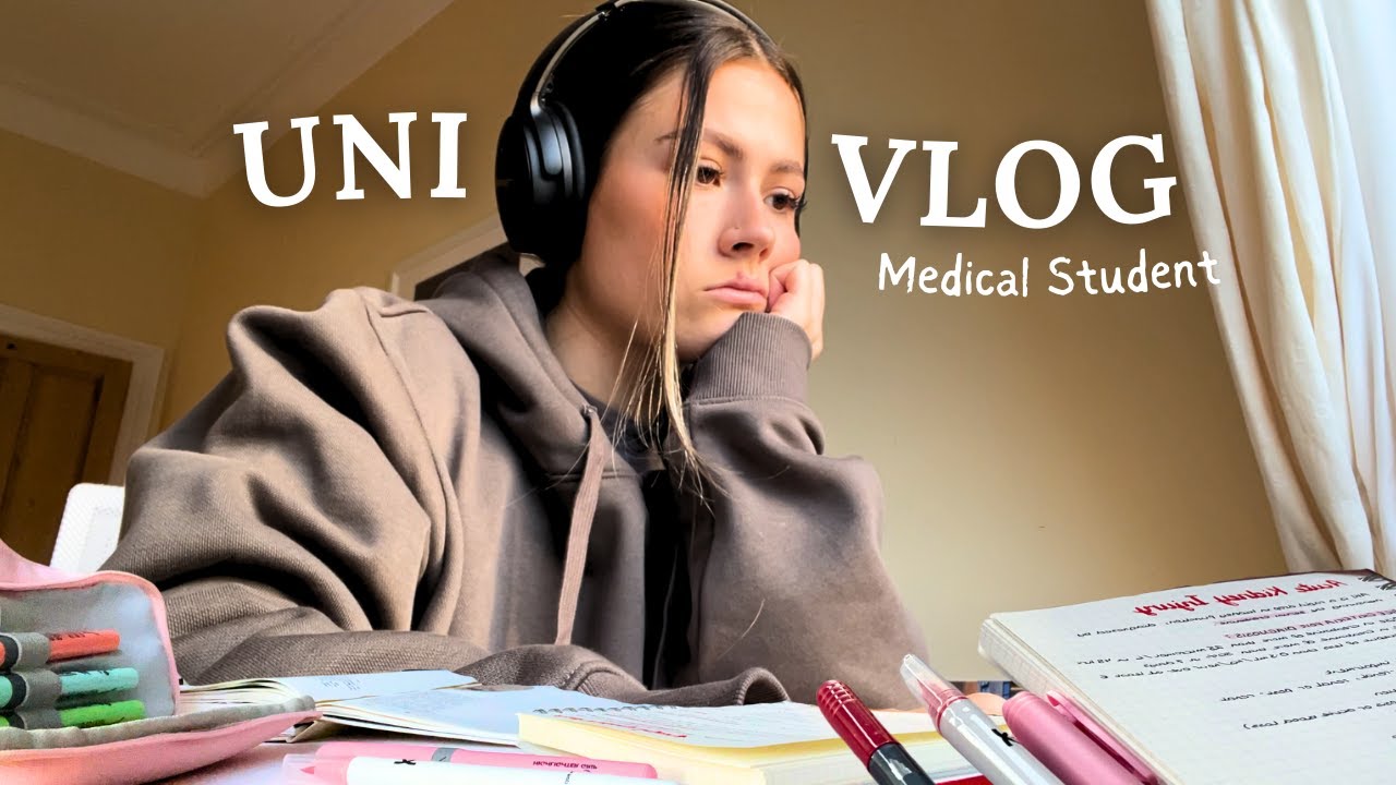 UNI VLOG // studying, gym, mini stationary haul