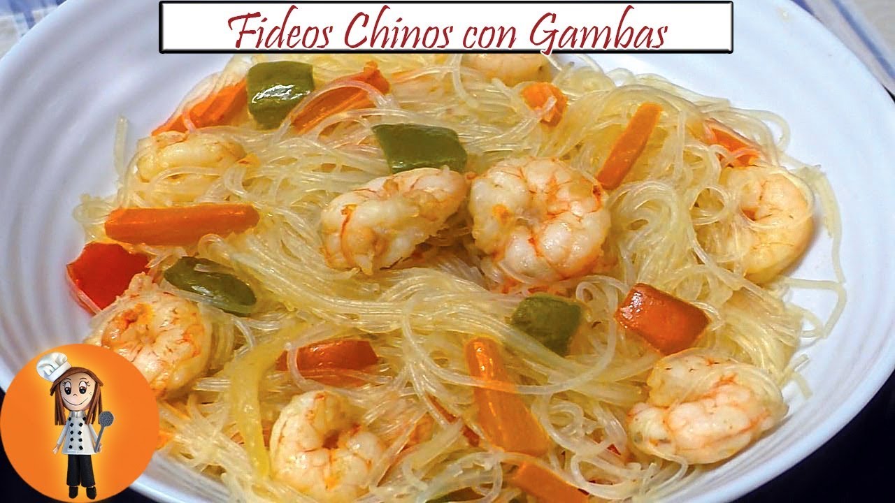 Fideos Chinos con Gambas | Receta de Cocina en Familia