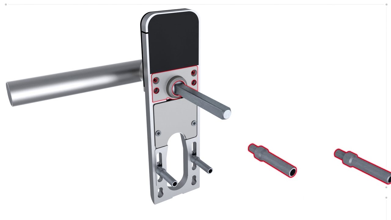 Maniglia elettronica dormakaba c-lever air - piastra larga