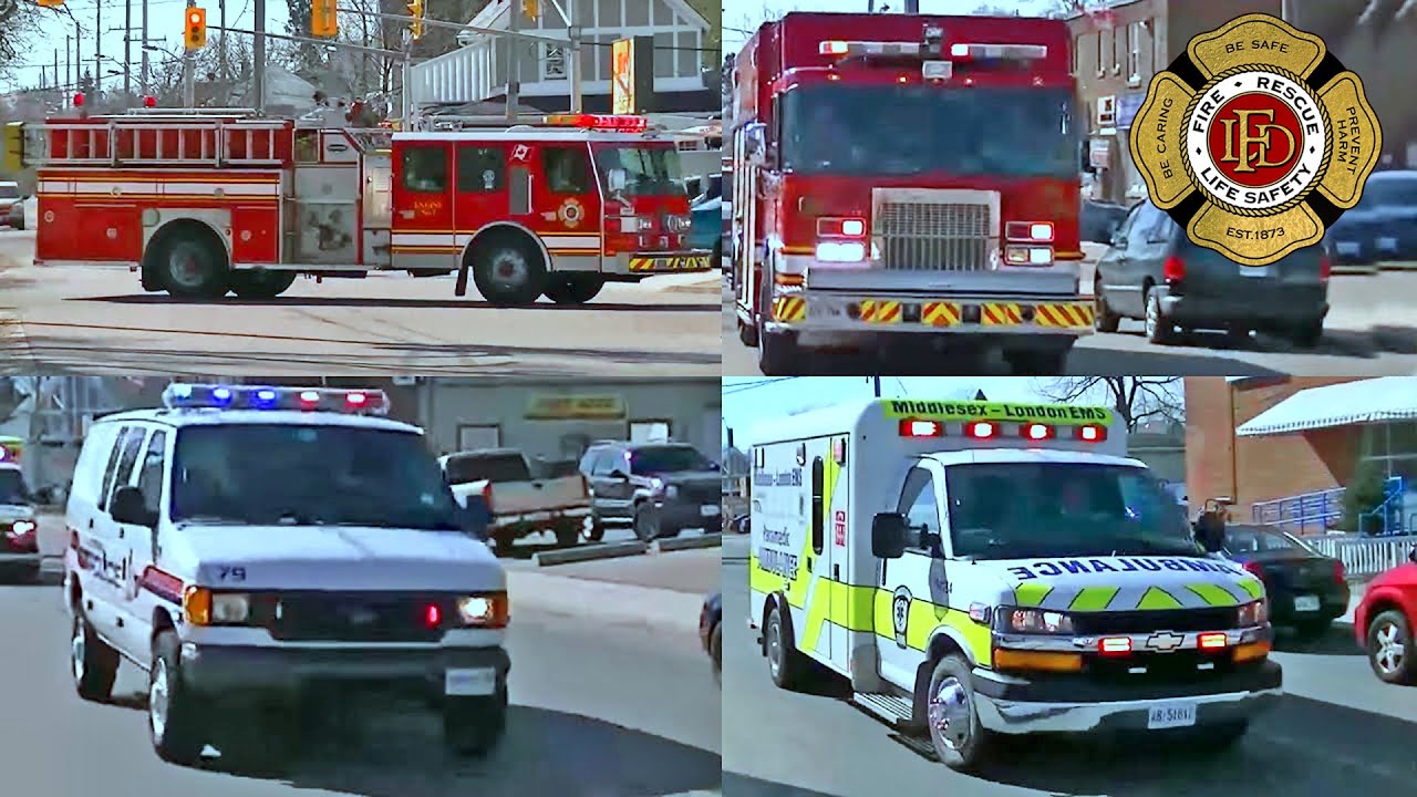 London Fire - E1, R1 - London Police 79 - MS-L EMS - 1184, 1273
