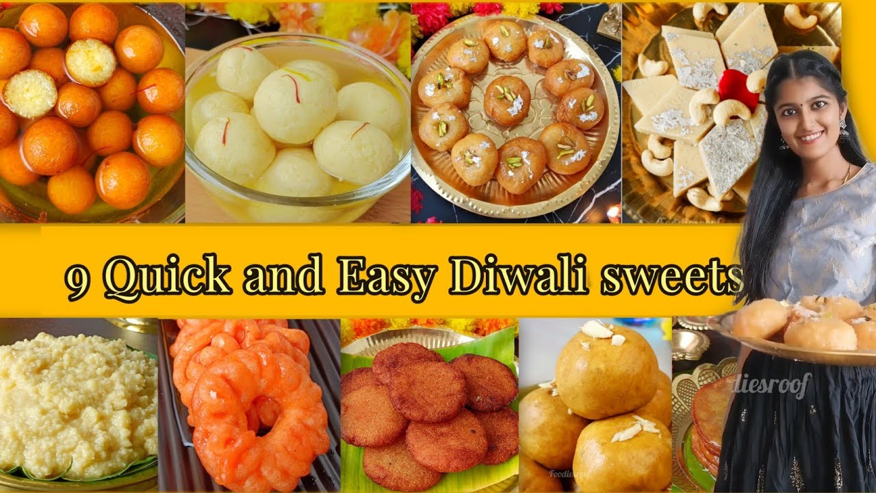 9 Quick & Easy Diwali Sweets You Can Make at Home | Simple Indian Sweet Recipes 2025