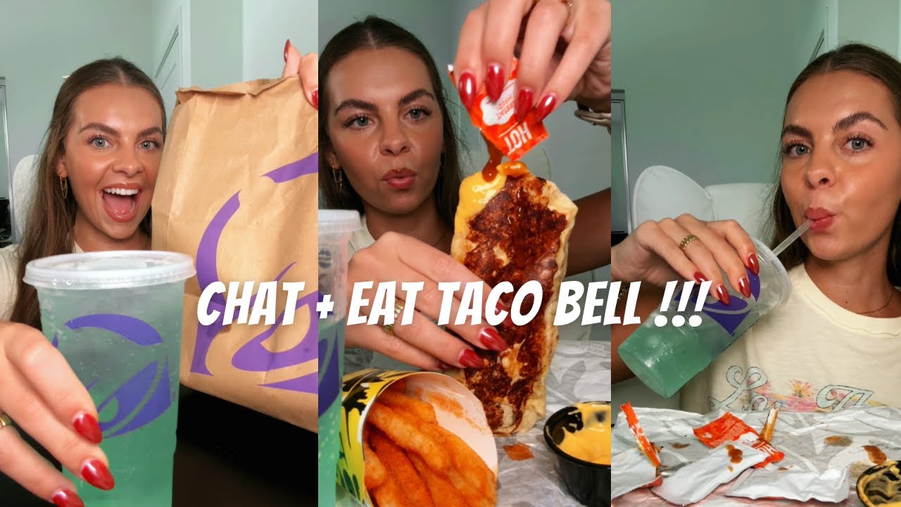 TACO BELL MUKBANG 🌮🛎️😮‍💨 chatting + eating