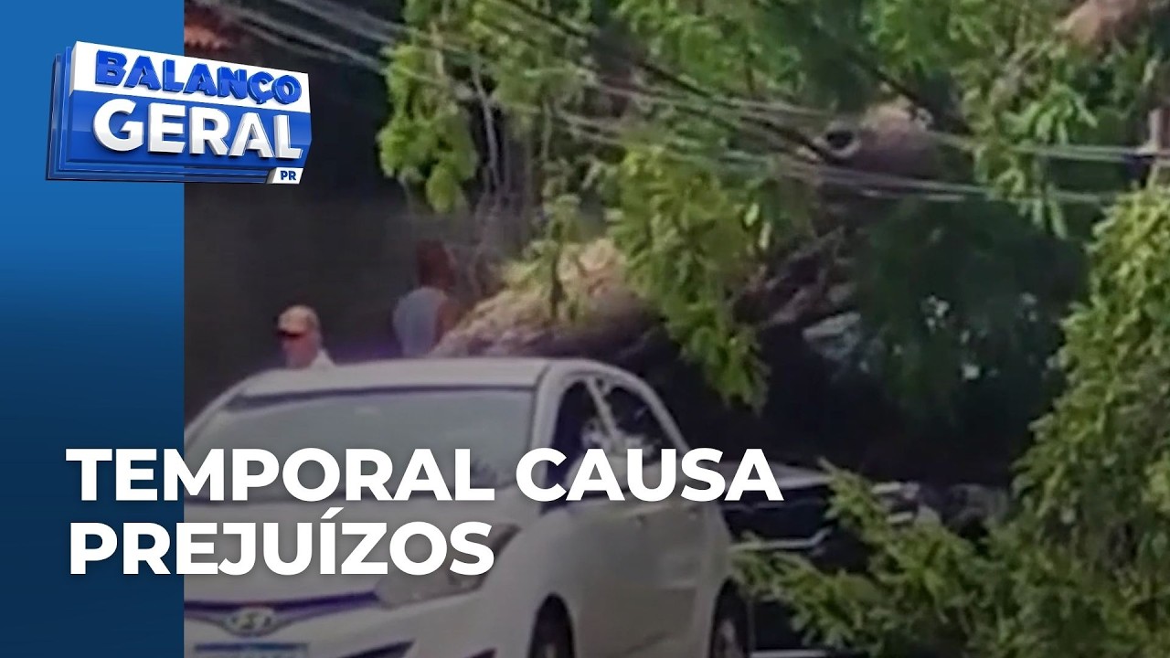 Chuva intensa provoca queda de árvore, desabamento e apagão na região de Maringá