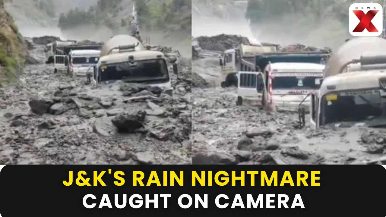 Jammu Kashmir Rain: Shocking Visuals Show Landslides, Flash Floods Wreak Havoc | NewsX