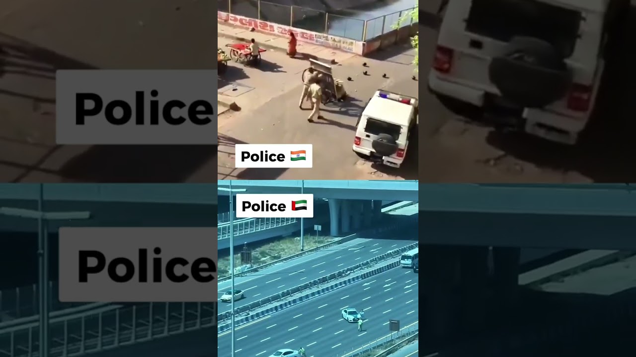 Police in India 🇮🇳 vs 🇦🇪 Dubai