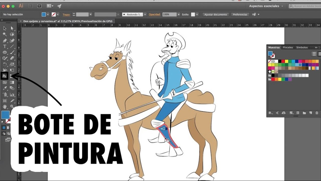 Illustrator - C&Oacute;MO TRABAJAR CON EL BOTE DE PINTURA INTERACTIVA - Aprende a dise&ntilde;ar