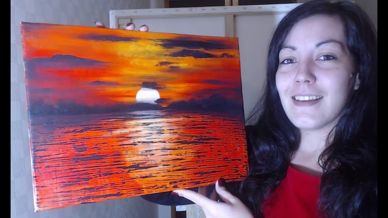 Océan Rouge - Peinture Acrylique Facile
