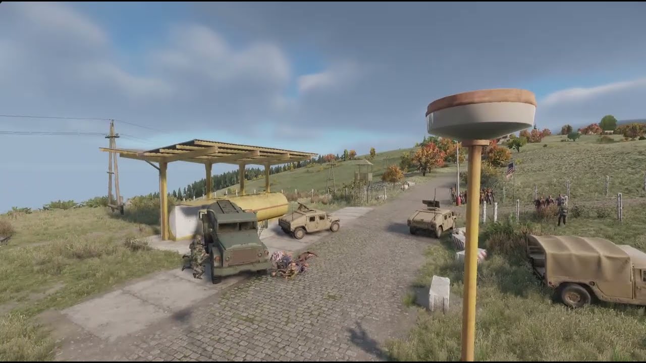 Arma Reforger US Army defense outpost vs Zombies