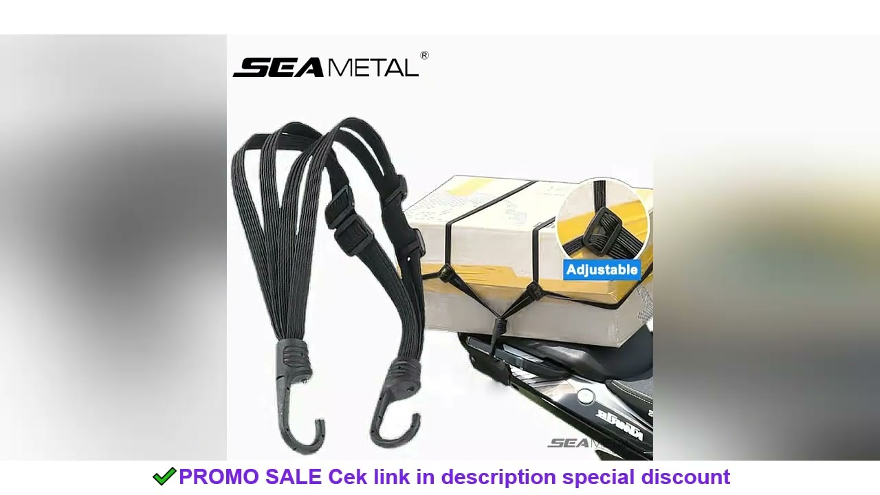 SEAMETAL Motorcycle Back Seat Helmet Strips Elastic Rope Motorcycle Helmet Fixed Strap Adjustment Fi