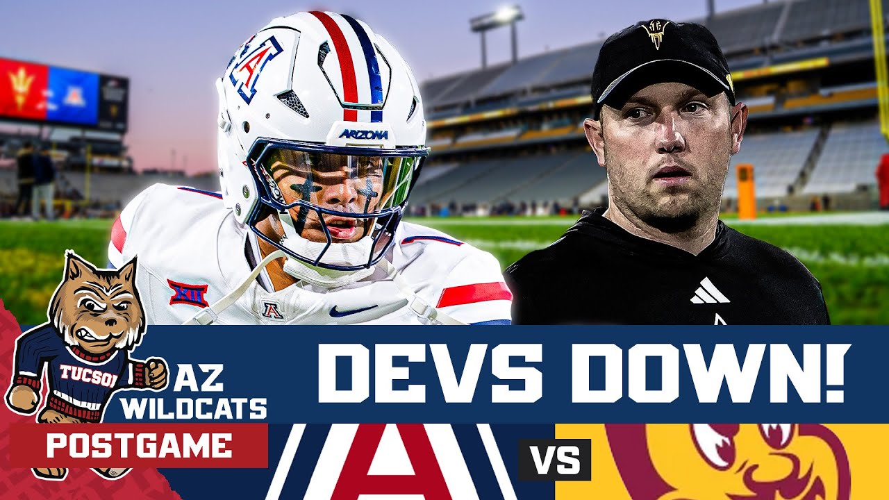 POSTGAME: No. 25 Arizona SHUTS DOWN No. 20 ASU & Sims In MASSIVE Territorial Cup Win