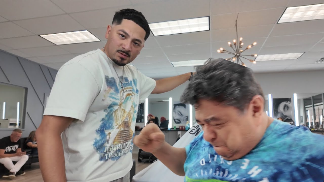 A Dad tries Fighting me in Barber School 🤬💈