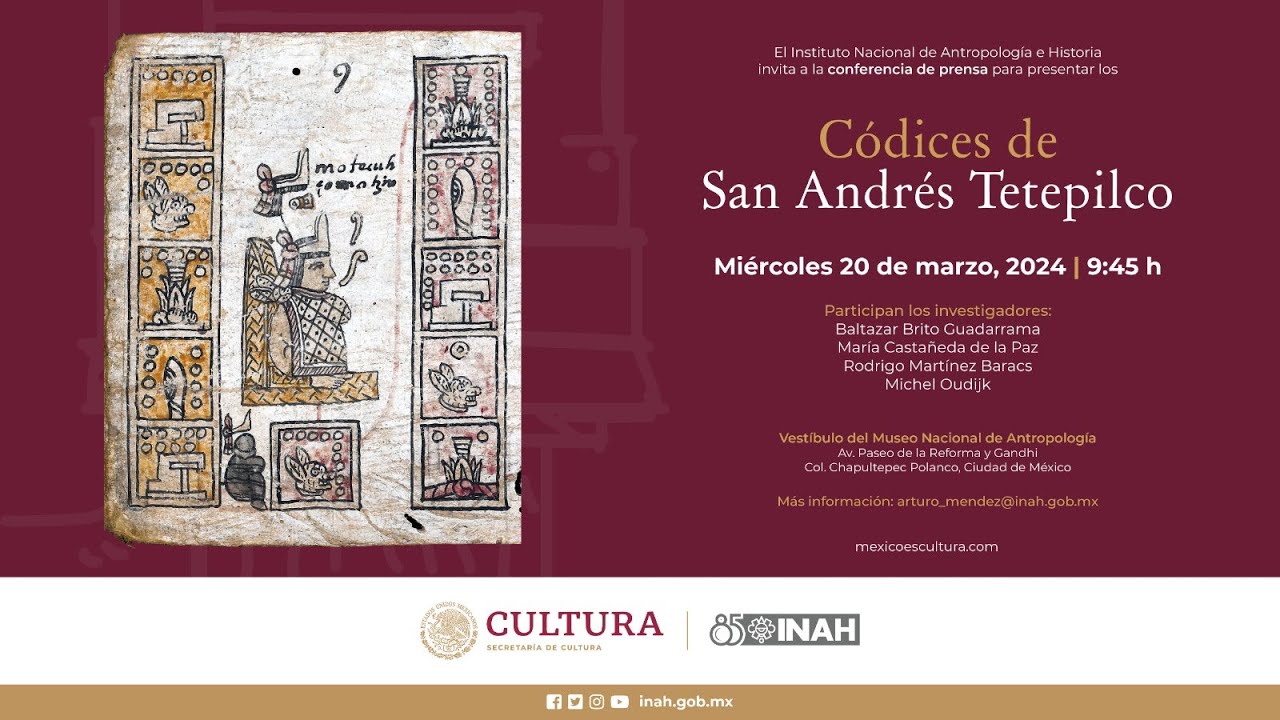 Conferencia de prensa presentación de Códices de San Andrés Tetepilco