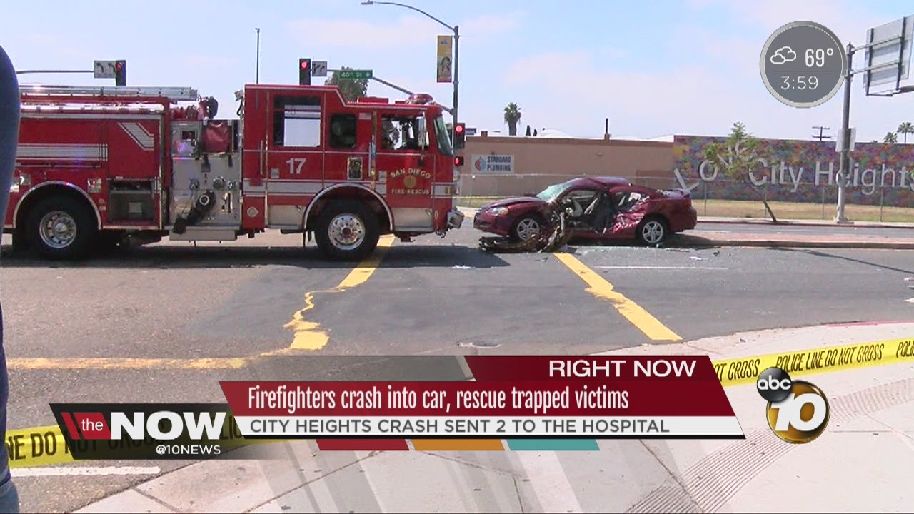 Firetruck Crashes Into Car While Heading to a Call