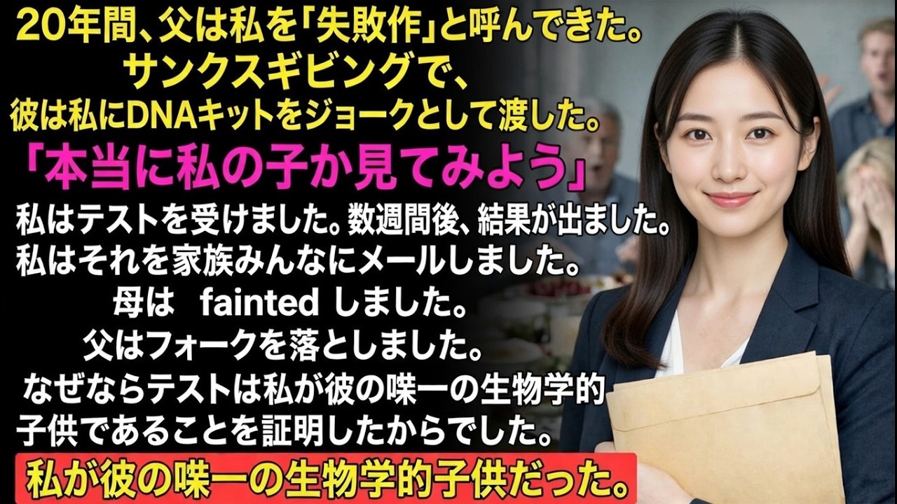 父が感謝祭にDNAキットを冗談でくれた—結果が出た瞬間、彼の笑いが止まった！