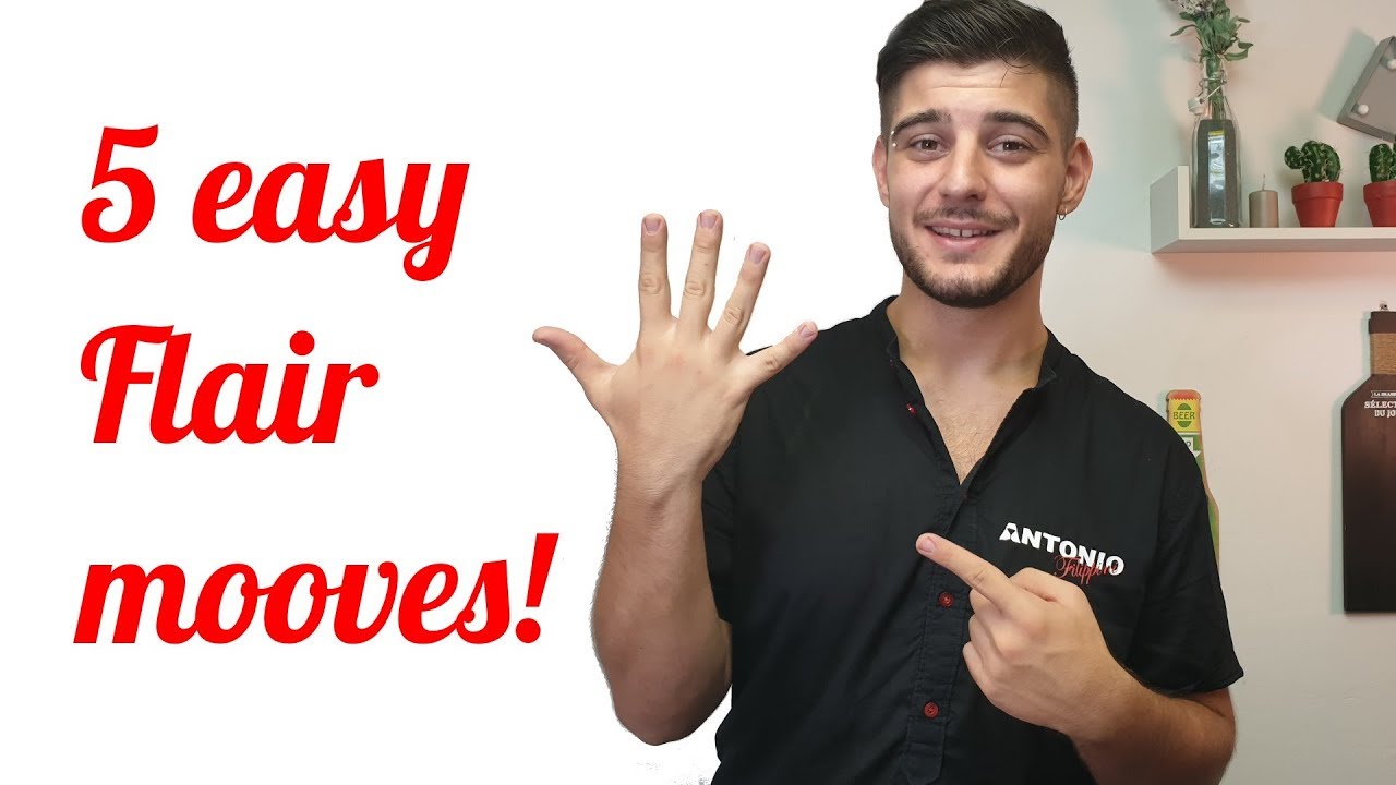 5 easy flair trick! FLAIR TUTORIAL (1000 modi per brindare)