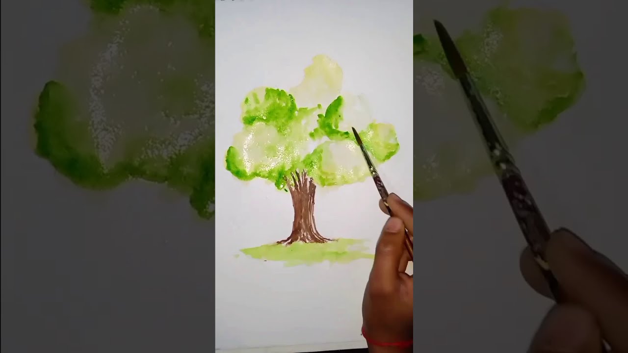 water colour  ....tree..🌳🌳 