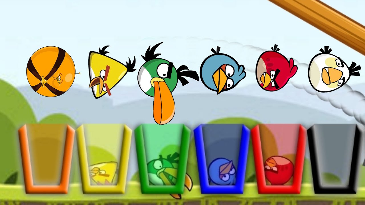 Angry Birds Drink Water 2 - GIVE RAINBOW WATER CUP FOR ALL ANGRY BIRDS!