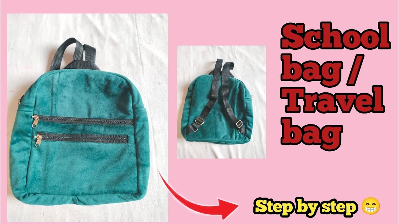 बचे हुए कपड़ों से बनाएं SCHOOL BAG 🥳 | Smart tailorYT 