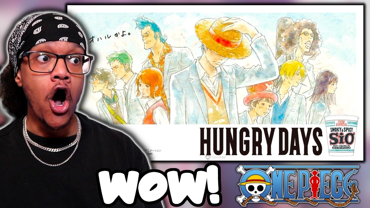 One piece x Nissin Hungry days All Commercials 1-4 REACTION