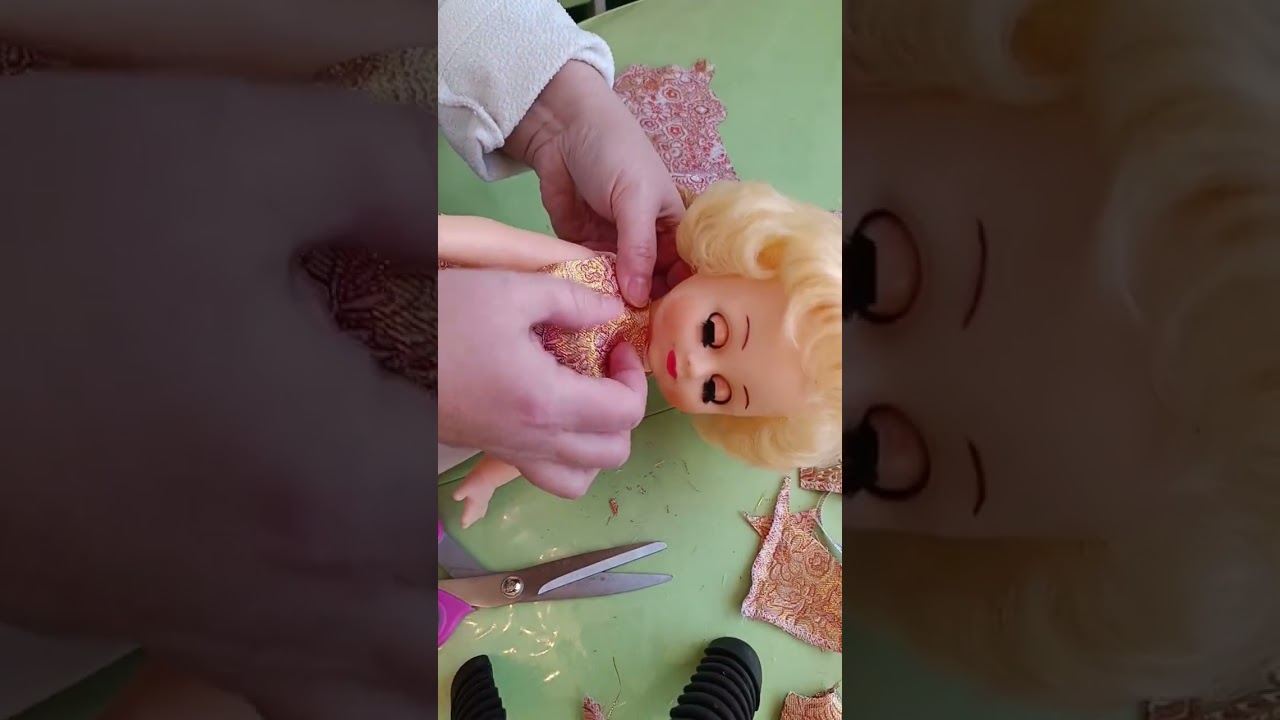 💃Кукла Кристина. Пермская ф-ка игрушек. 🤶Делаем Снегурочку. ✂Раскраиваем шубку. ч.2