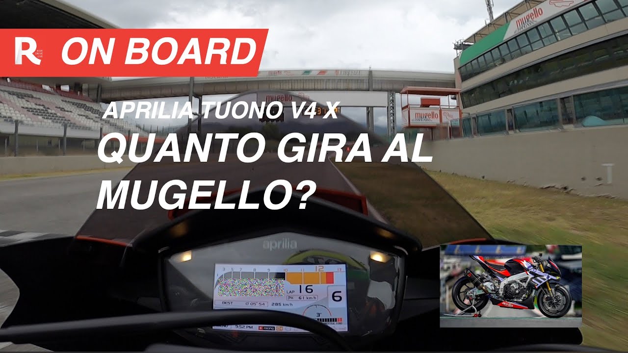 Aprilia Tuono V4 X quanto va forte una naked al Mugello? On Board da paura con Lorenzo Savadori
