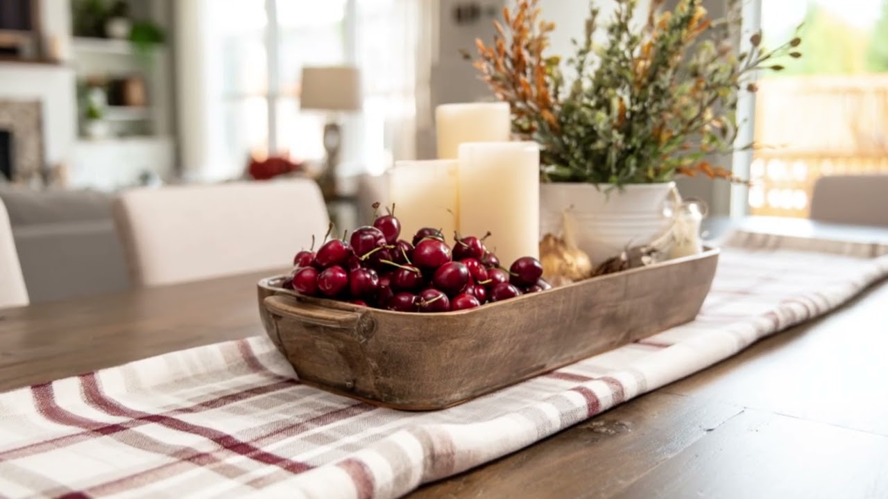 Cherry Gingham Spring Farmhouse Decor Ideas 🍒 Classic Americana Red & Cream Cozy Charm