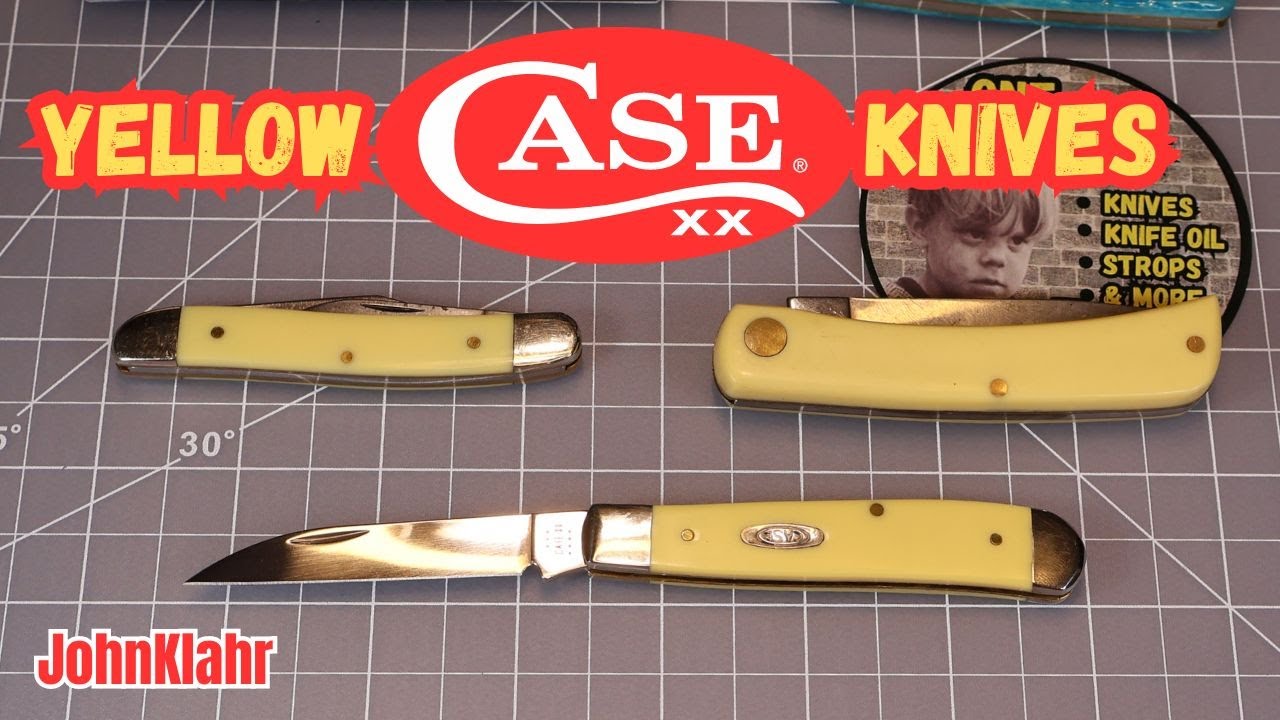 This Case XX Yellow Synthetic Mini Trapper has a couple rare features to it.