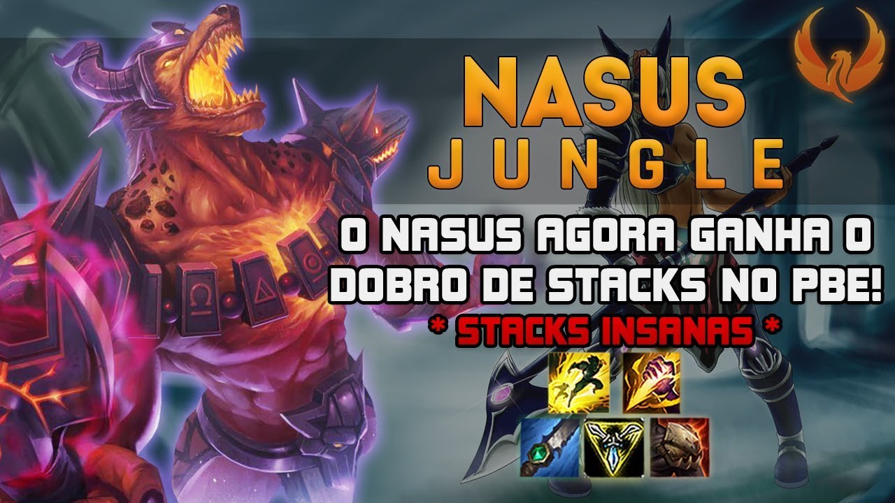 O NASUS AGORA GANHA O DOBRO DE STACKS NO PBE! *STACKS INSANAS* - NASUS JUNGLE GAMEPLAY PBE [PT-BR]