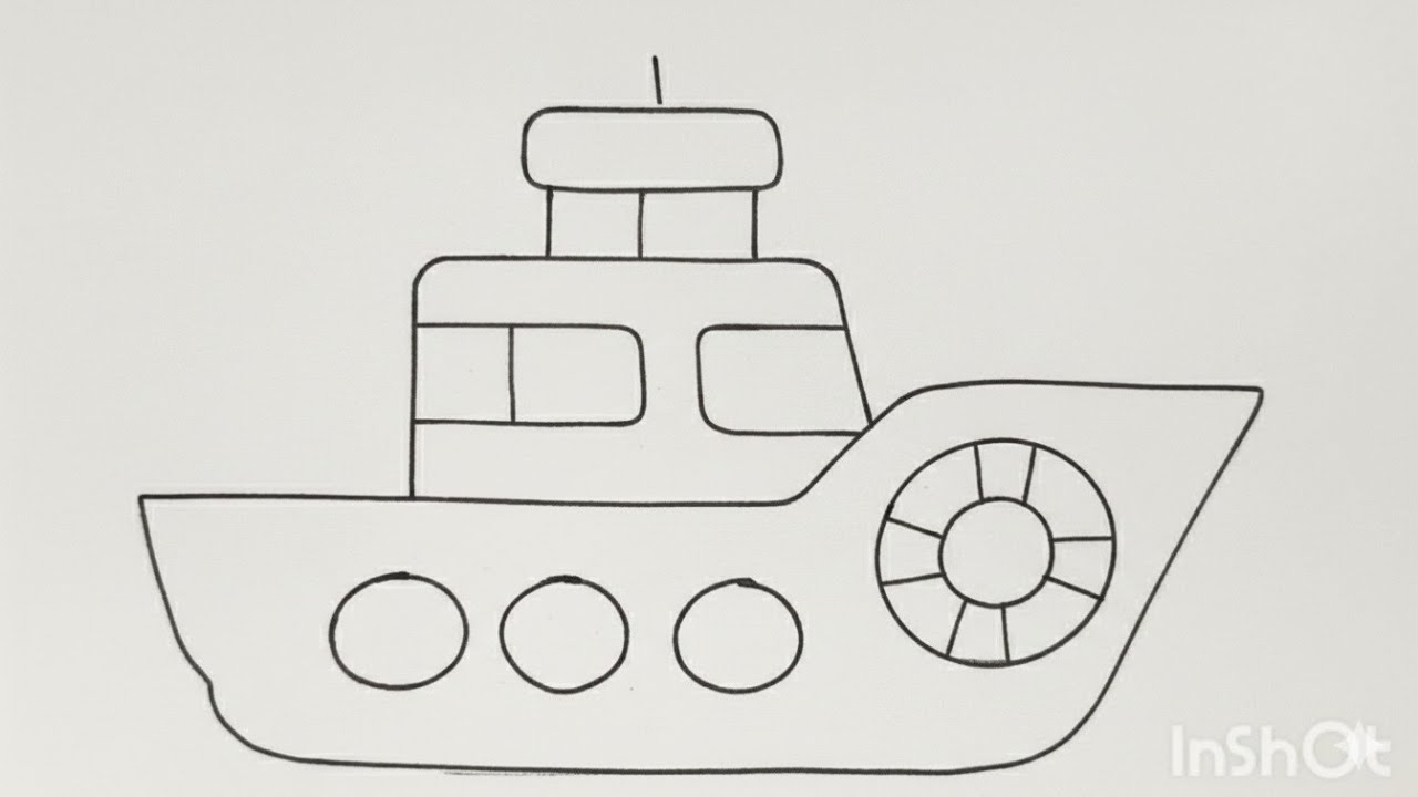 How to draw cute boat 🚢 ? Easy boat drawing || Simple Drawing For Kids 