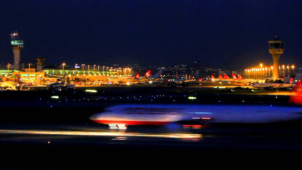 Istanbul Ataturk Airport Night Time-Lapse [HD]