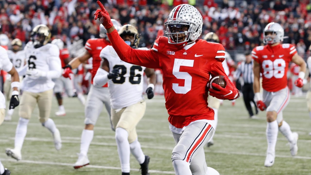 Garrett Wilson monster 4 touchdown day vs Purdue!