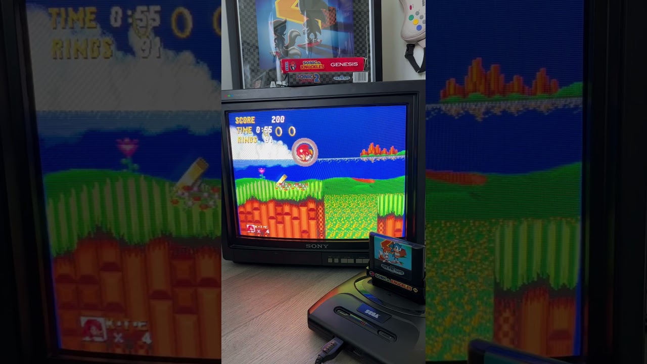Playing Knuckles in Sonic 2 💥 #sega #sonicandknuckles