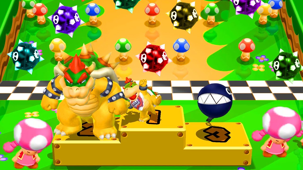 Mario Party 9 Garden Battle  - Chain Chomp vs Bowser Jr. vs Toadette(Master Difficulty) #MarioGame