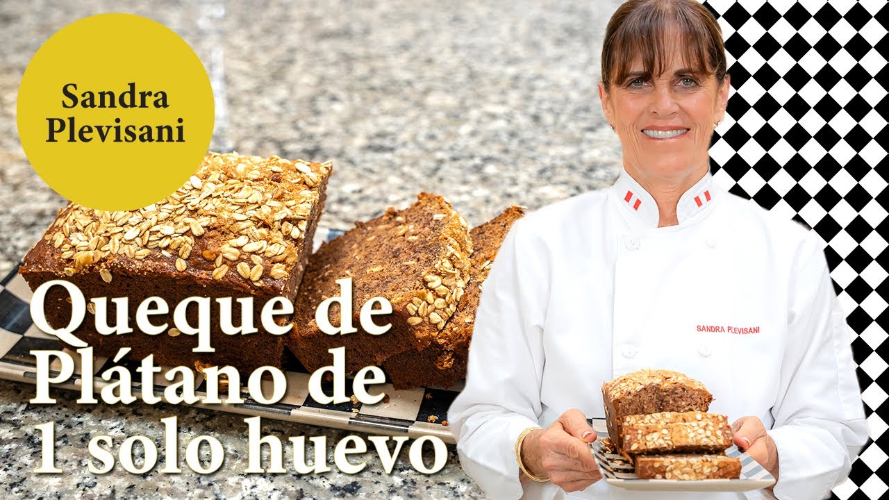 Queque de plátano son un solo huevo | Sandra Plevisani