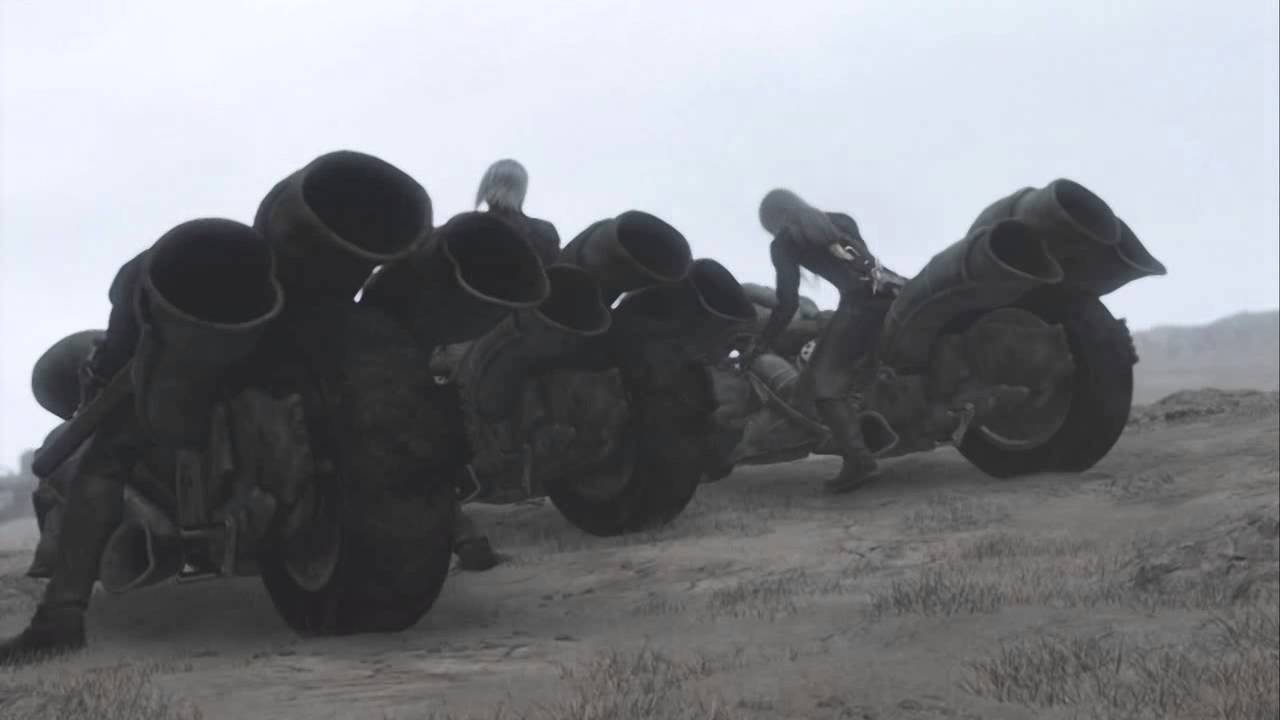 FFVII Advent Children - Cloud First Encounters Kadaj, Yazoo & Loz 720p (FULL Fight Scene)