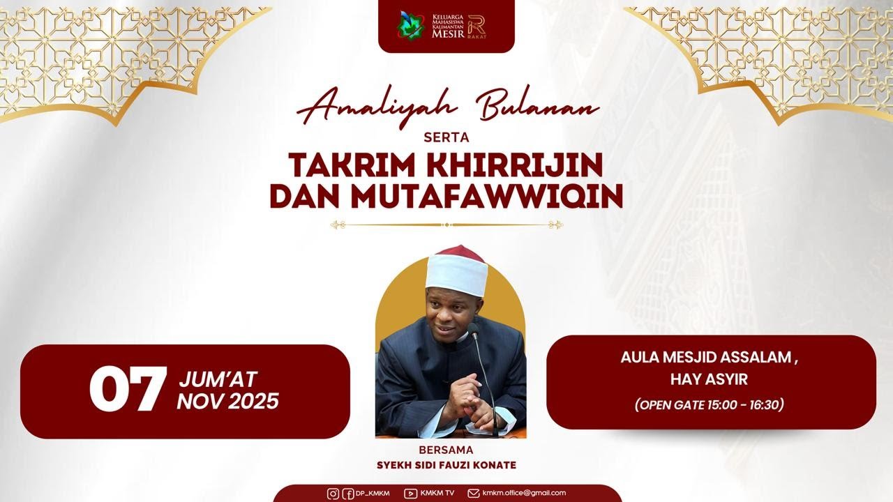 LIVE STREAMING - Amaliyah bulanan serta Takrim Khirrijin dan Mutafawwiqin