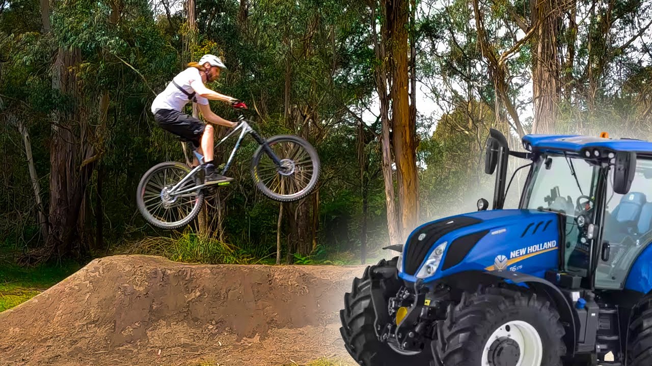Building a big MTB jump with a tractor!