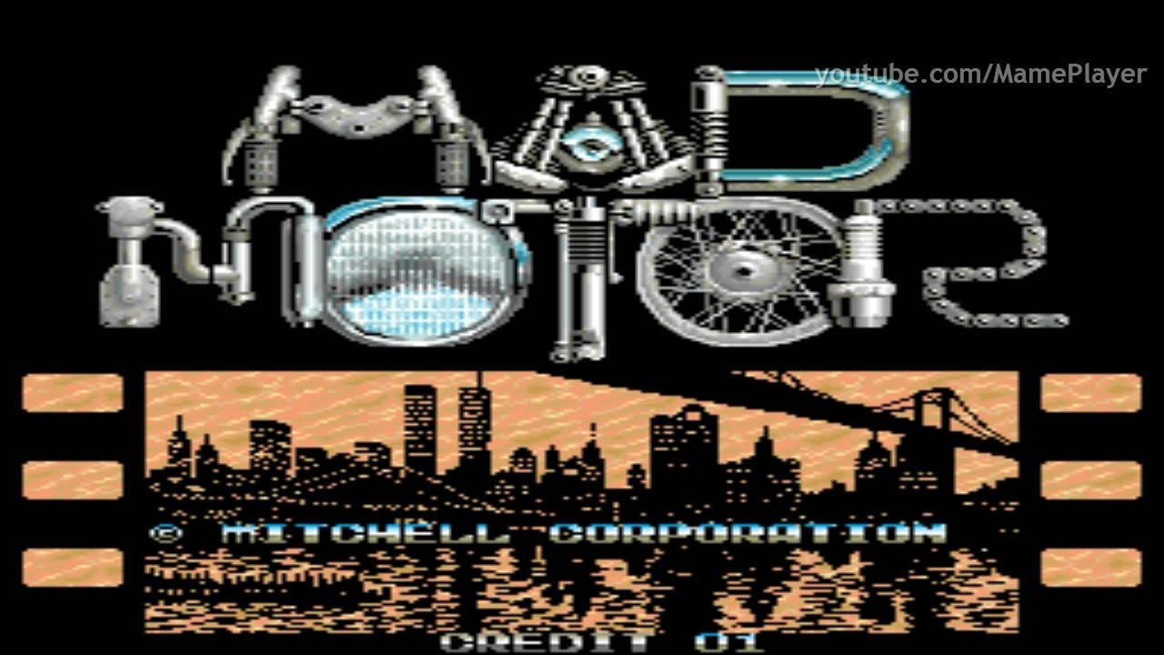 Mad Motor 1989 Mitchell Mame Retro Arcade Games