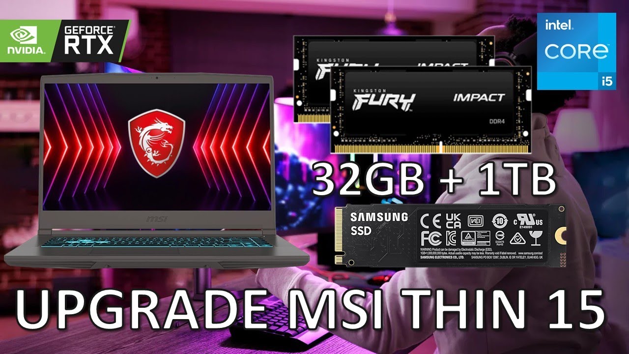 Upgrade MSI THIN 15 [Como abrirla, cambio de RAM, aumentar almacenamiento, caracteristicas]