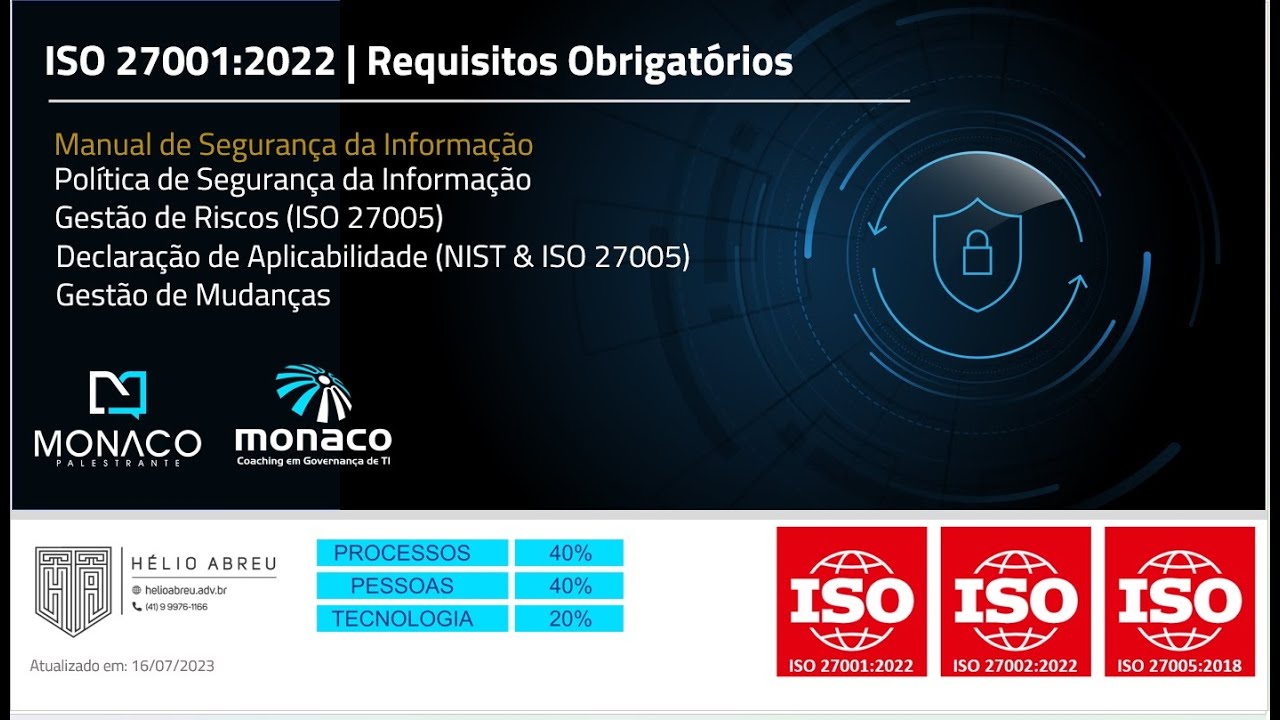 ISO 27001:2022 | Requisitos Obrigatórios | Manual de Segurança da Informação