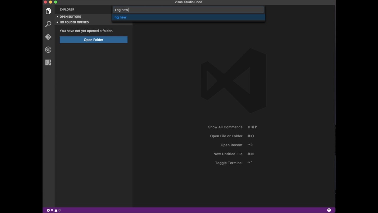 vscode angular cli