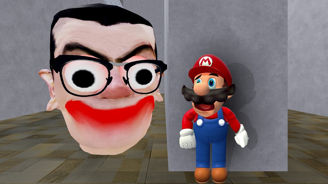 Escaping Mr Head in Roblox .. Mario Plays: Escape Mr Head